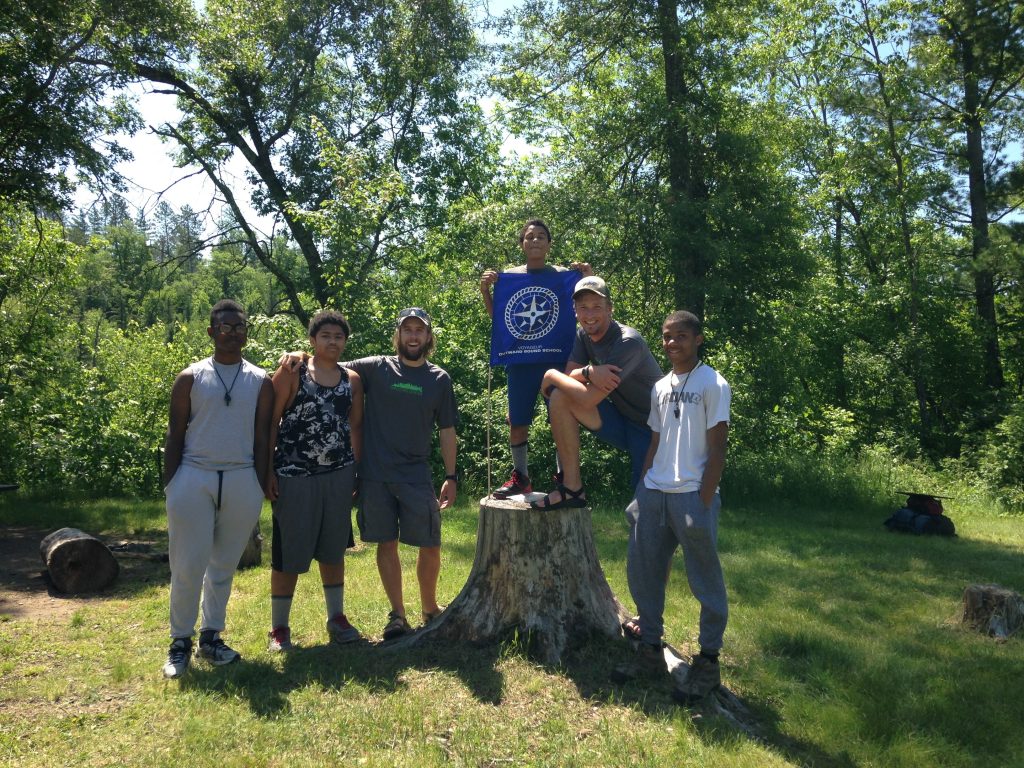 Students from Open World Learning School demonstrating Community