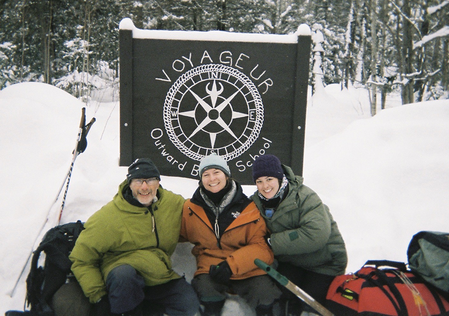 The crew in front of the VOBS sign