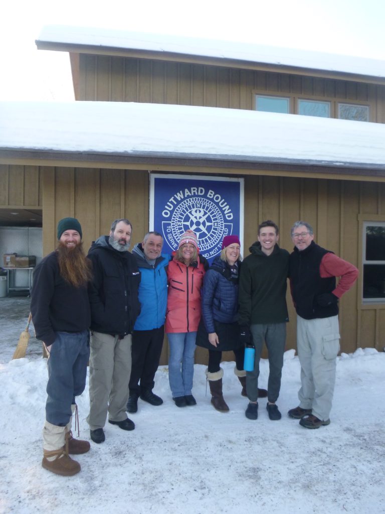 Chris and her VOBS dog sledding crew after their adventure